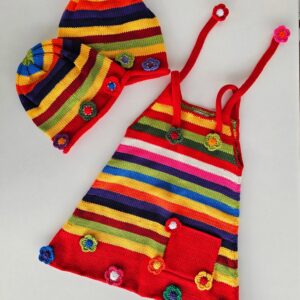 Haljina za djevojčice sa odgovarajućom kapom "Tasla"