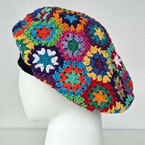 Ručno heklana elegantna francuska beretka